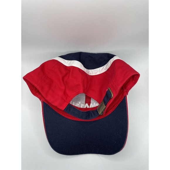 KOMATSU Trucker Hunting Hat Cap Embroidered Red White Blue Adjustable Strap - Picture 3 of 5